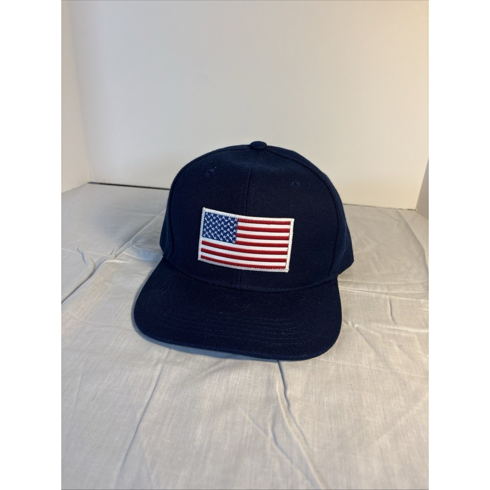 Leader Loga Mens OSFA Navy American Flag Patch Dad Hat Baseball Cap